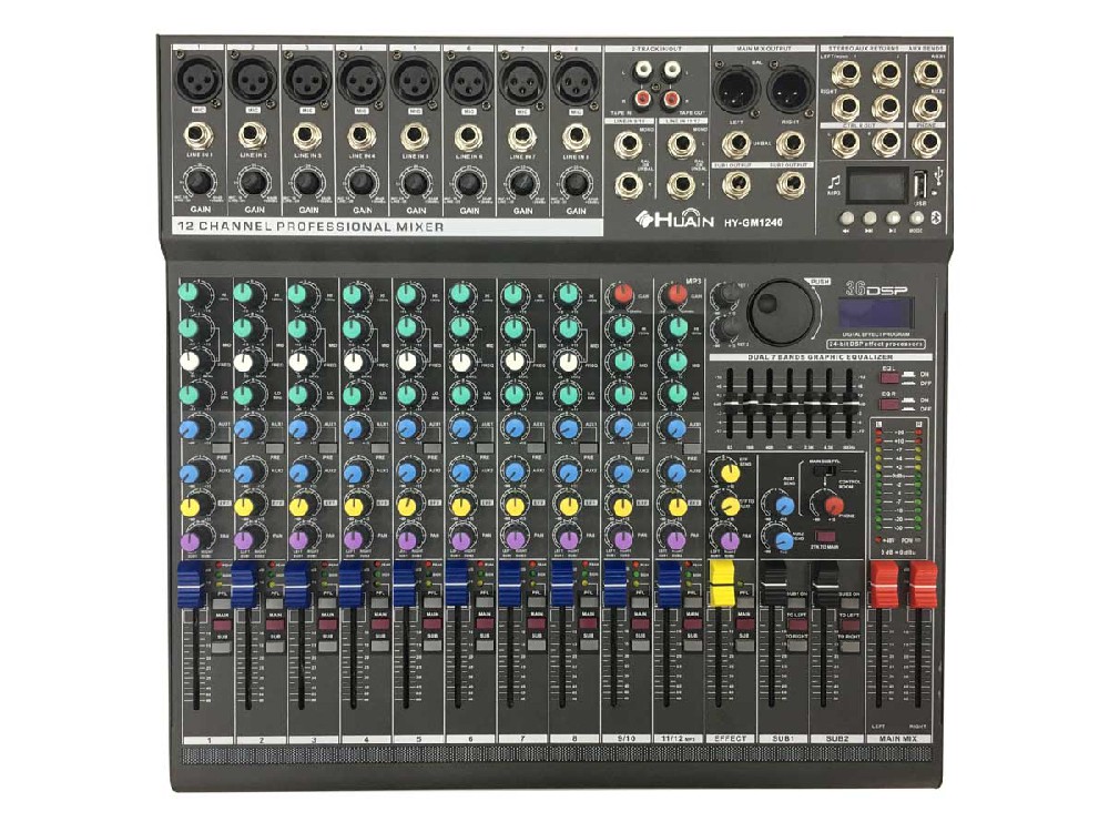 12路效果带2编组调音台-HY-GM1240系列